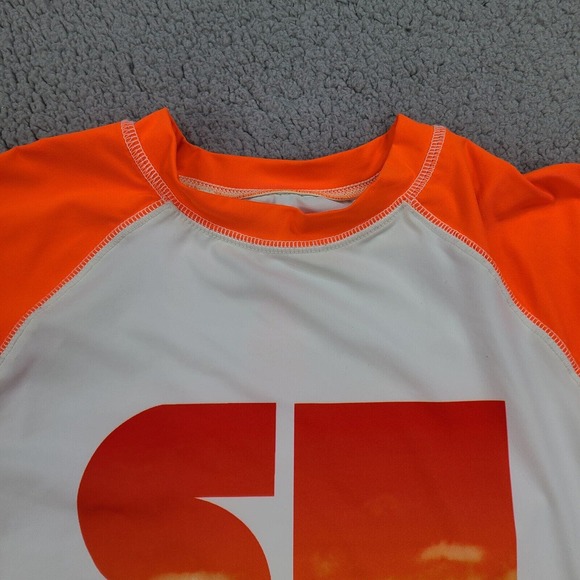 Ocean Pacific OP T-Shirt Boys XL (14-16) White Orange Surf Surfing Short Sleeve - Picture 3 of 11